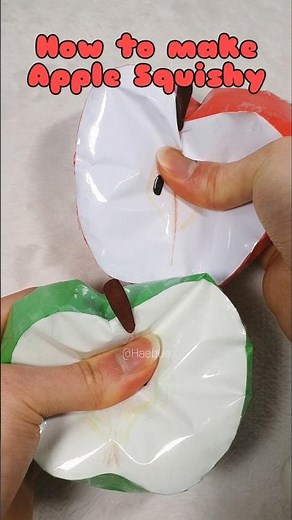 How to make Apple Squishy 사과 스퀴시 만들기 #papercraft #paperdiy #tutorial #making #squishy #shorts