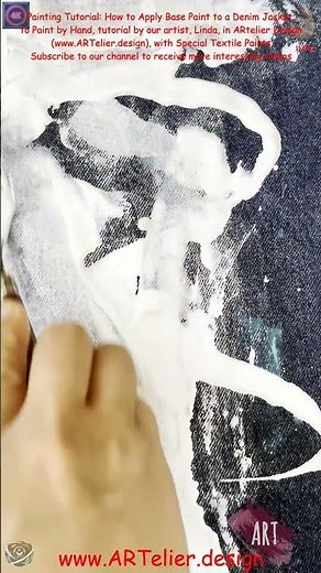Painting Tutorial: How to Apply Base Paint to a Denim Jacket, to Paint by Hand, tutorial by our