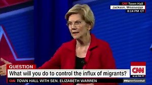 317K views · 827 reactions | “An immigration system that is administered so that it is not able to tell the difference between a criminal, a terrorist and a 12-year-old little girl is an immigration system that not only is not keeping us safer, it does not reflect our values," Sen. Elizabeth Warren said when asked about her views on immigration during a CNN town hall. https://cnn.it/2HvbcTB | CNN Replay | Facebook