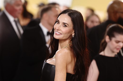 Demi Moore Turns Up the Heat in a Dramatic Drop-Waist Gown at the 2025 SAG Awards