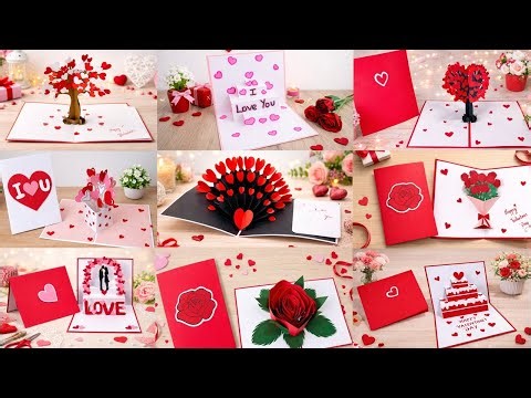 How to Make 9 Valentine Pop Up Cards ❤️ Easy DIY 3D Love Card Ideas | DG Handmade