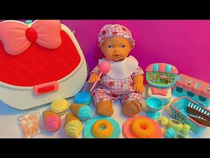 14 Minutes Unboxing Cute Baby Alive doll Changing Diaper Play - set | Review toy | ASMR