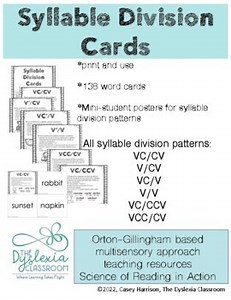 Syllable Division Practice I Orton-Gillingham I Science of Reading