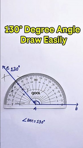 130° Degree Angle Draw by Compass