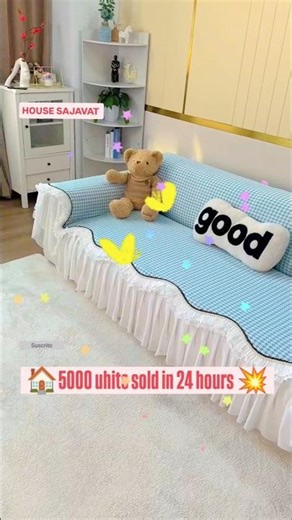 Transform Your Sofa at Home with This Easy Cover Hack! #Shorts#SofaCover #HomeMakeover