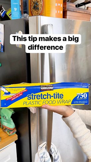 731K views · 2.3K reactions | Store cling wrap in the freezer for easier handling and pull apart when you need it #clingwrap #freezer #cookingtips #kitchenstorage | Liz & Jeff | Facebook