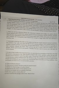 Read the given passa VIII (Unseen passage - 1 for practice)Lif... | Filo