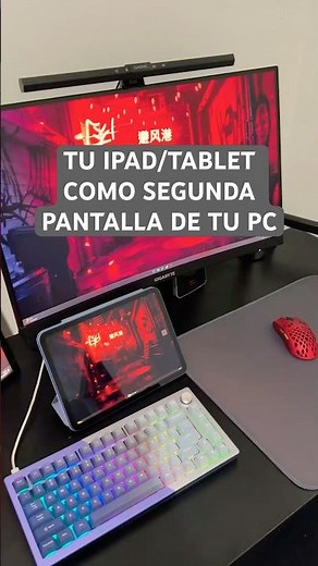 Use your iPad or tablet as a second screen for your computer 😉 #ipad #tech #windows #pc #setupgamer