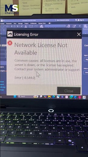 Cara Mengatasi Error License AutoCAD 2026 (Error 1-8.544.0) Fix Network License Not Available