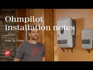 How-To Video: Fronius Ohmpilot installation notes