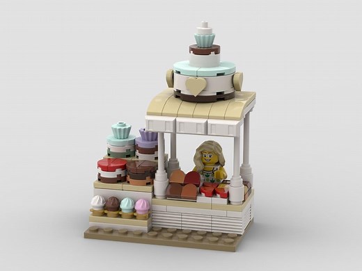 LEGO MOC-140143 Pastry & Cake Stand (City 2023)