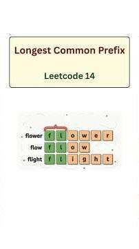 Longest Common Prefix | Visually Explained | Leetcode 14 #leetcode #codinginterview #programming