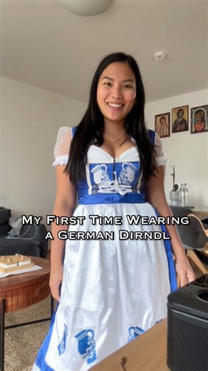 My first time wearing a German Dirndl #germandress #Dirndl #germany #lifeingermany | Jomarie Yee