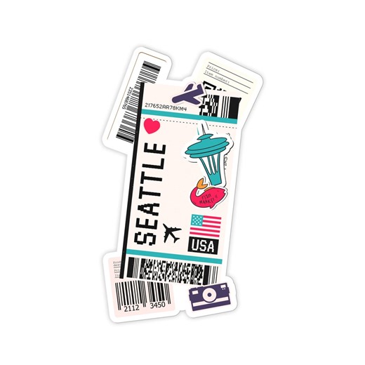 Seattle Ticket Sticker: Waterproof Vinyl Laptop Decal (2.5") - Etsy
