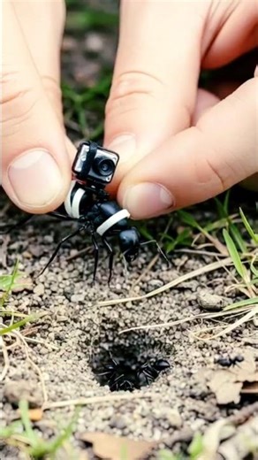 Ant POV Inside Underground Colony | Tiny Camera on Ant Back Exploring Massive Ant Nest 🐜#shorts