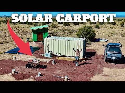OFF GRID ARIZONA 🌵🔥| Solar Carport Prep + Trench Burial