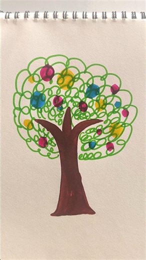 Colourful Tree Drawing Ideas #tree #kidsvideo #dr#cat