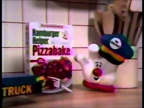 Hamburger Helper Pizzabake Commercial (1984) Featuring Carol Potter