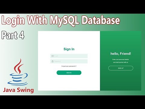 Java Swing UI Design - Login With MySQL Database (Part 4)