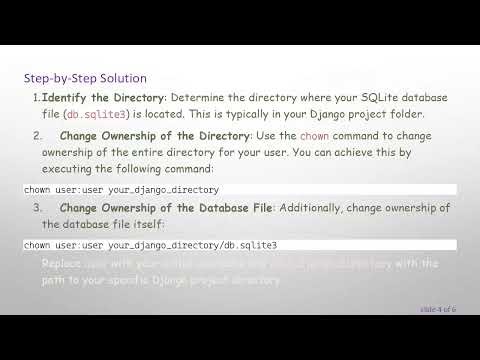 Resolving SQLite Database Permission Issues in Django on Digital Ocean