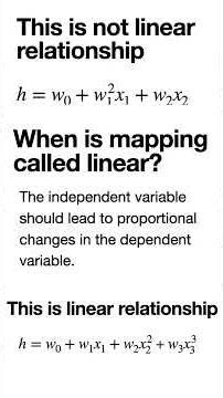 Linearity in ML refers to linearity in parameters #acharyaai #machinelearning #mathforai