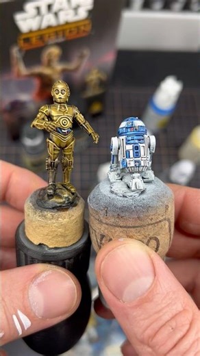 C-3PO and r2d2 painted ! #starwars #starwarslegion