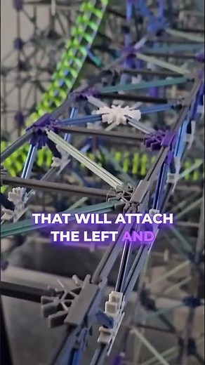 Building a 27-foot-tall K'nex roller Coaster #knex