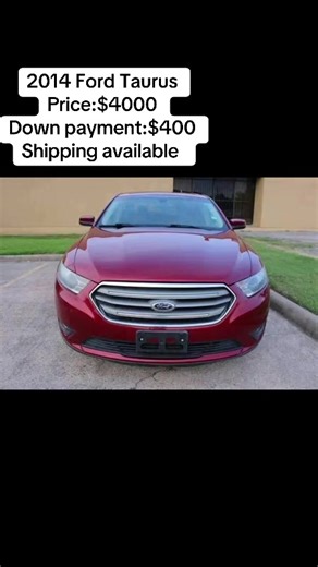 2014 Ford Taurus Mileage, 90,874 Trim, SEL Body type, Sedan VIN, 1FAHP2E83EzG113308 Stock number, 113308 Price $4000 Down payment $400 Monthly payments $400 Clean title 👌 Fully loaded Financing available.