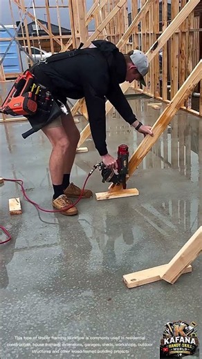 Professional Timber Wall Framing | Pneumatic Framing Nailer & Structural Stud Installation Technique