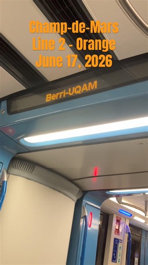 New Berri-UQAM transfer announcement aboard Azur set 25