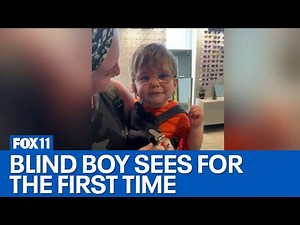 Blind boy bursts with joy as he sees mom and dad clearly for first time