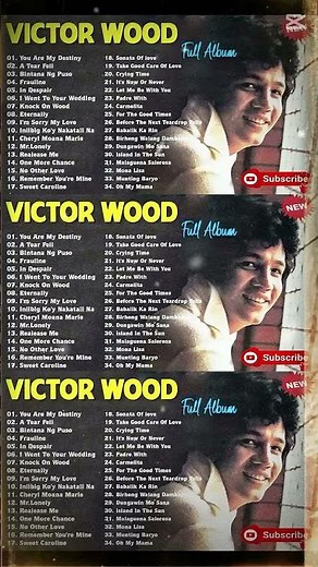 Victor Wood Singerly💚 Classic Medley Oldies But Goodies Pinoy Edition #oldies #classic #80smusic