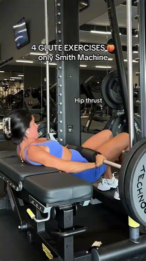 Smith Machine Glute Workout 🍑🔥 | Try This Routine #glutesworkout #workoutforwomen #gymtok