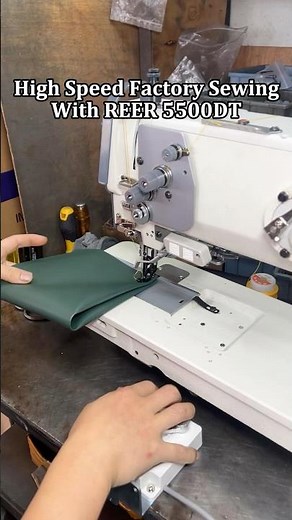 REER 5500DT Flatbed Industrial Sewing Machine | Direct Drive Power + Automatic Thread Cutting Demo
