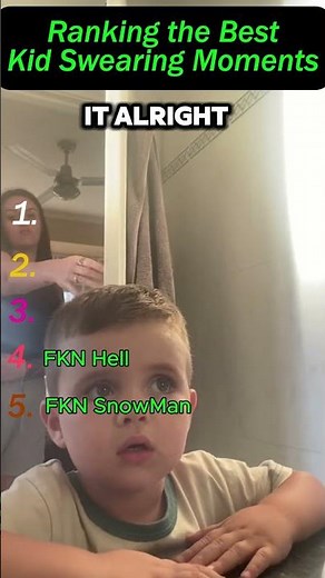🔥 Top 5 Funniest Little Kid Swearing Moments 😂 #Shorts