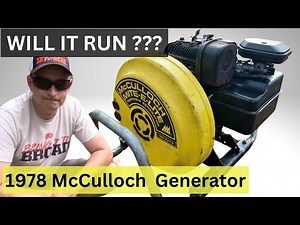 HOW to FIX a 1978 McCulloch Portable GENERATOR 1500W (Part 1)
