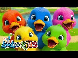 Five Little Ducks (Colors Version) - Learn Colors - Kids Songs and Nursery Rhymes - LooLoo Kids