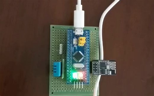 STM32通过esp8266连接阿里云平台模板实物演示，手机APP报警以及网页数据展示