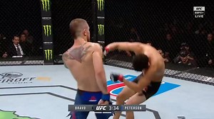 OUT OF NOWHERE 😨 Steven "Ocho" Peterson turns off the lights with a spinning backfist! | ESPN MMA