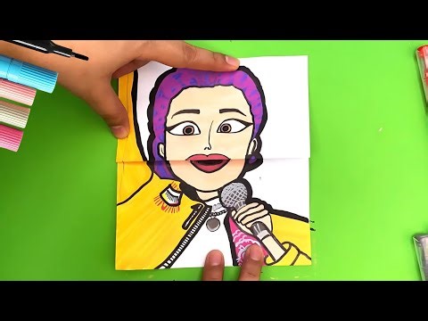 How to Draw Rumi Drawing | Folding Art | Drawing Rumi from Kpop demon hunters step by step