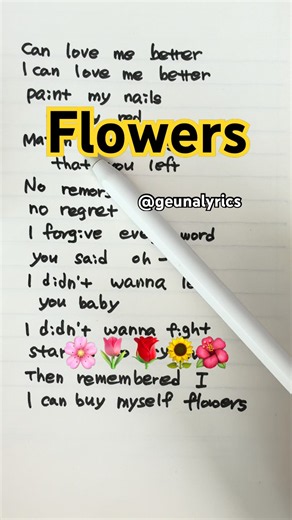 Can love me better💕FLOWERS 🌸Miley Cyrus🥳