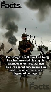 On D-Day, Bill Millin walked the beaches unarmed playing his bagpipes under fire. German snipers spared him, calling him mad. His music became a legend of courage. | The War Room