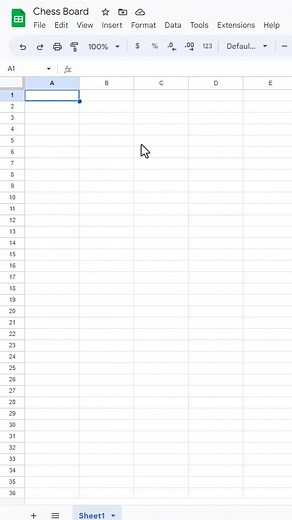 Create a Chess Board in Google Sheets