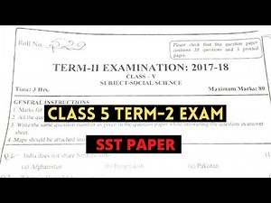 Dav School Class 5 Social Science Previous Year Question Paper