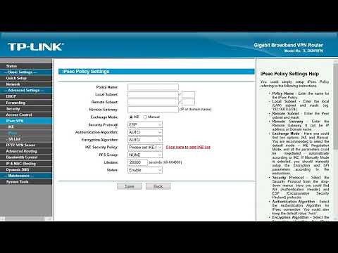 TP Link TL R600VPN Web GUI (Remote Web Configuration Interface)
