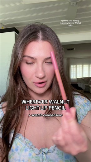 Make up for ever came out with their new shade wherever walnut light that could be the perfect shade for my fair girlies!!! Or anyone that loves a super cool toned lip pencil - this would probably show up purple or lavender on someone that doesn’t have cool tone skin, but I wanted to swatch it and compare it to some of my other favorite cool pink lip liners 🫶🏻💗 @makeupforever