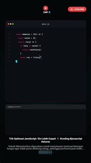 Trik Optimasi JavaScript: 10x Lebih Cepat! ⚡️ #coding #javascript #shorts