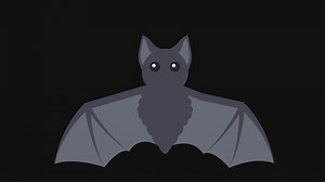 Download Animation of flying bat. Cartoon video on transparent background for free