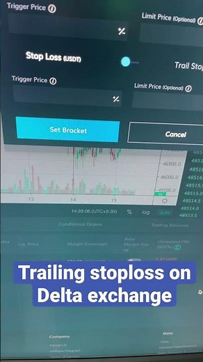 Trailing stoploss how to use in delta exchange