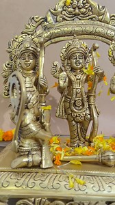 From Ayodhya, with Love! Witness the eternal grace of Lord Ram, Sita, Lakshman, and Hanuman with our exquisitely crafted Ram Darbar set. Perfectly embodying Ayodhya's timeless spirit, this set is more than decor—it's a connection to values of dharma, love, and unity. Bring home this divine symbol and make your space a reflection of Ayodhya's eternal charm. Available exclusively in-store! Music: Ram Aayenge (Swati Mishra) . . #RamDarbar #Ayodhya #Swadeshi #TheBombayStore #PerfecttoGift #OriginalS